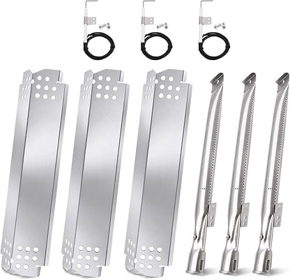 Criditpid Grill Replacement Parts for Nexgrill 3 Burner 720-0925S, 720-0894F, 2-Burner 720-0864M, 720-0864 Models, Grill Heat Plates, Burner Igniters for Kenmore, BBQ PRO, Backyard, Nexgrill Parts