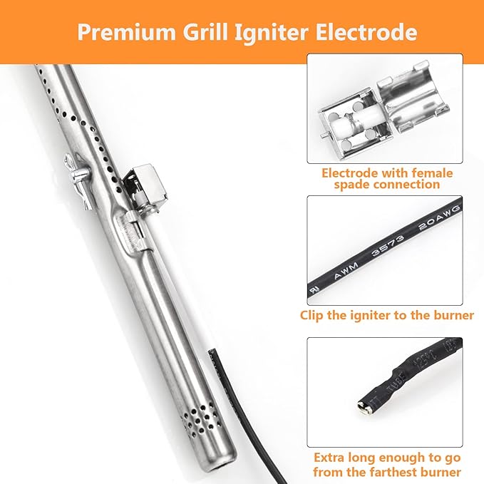Grill Parts Kit for Char-Broil Performance TRU-Infrared 3-Burner | Fits Char-Broil 463371116, 463280019, 463371719, 463336016 and 463274016; G466-2500-W1 burners and G361-0003-W1 heat plates.