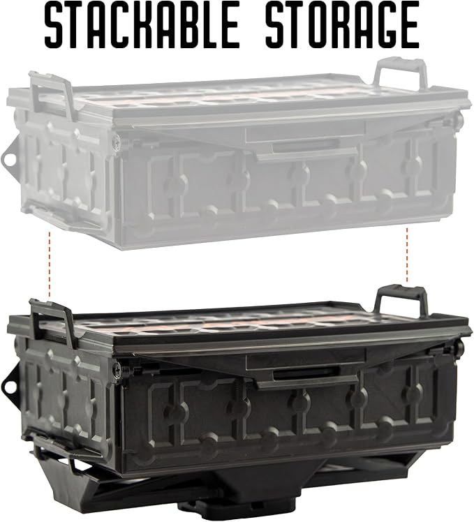 YakAttack Fully Loaded TracPak Combo Kit - Black | Includes 2 Stackable Storage Boxes | Quick Release Handle & Base | 3 Internal Trays | Track & Surface Mount Hardware | Made in USA
