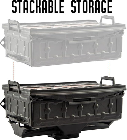 YakAttack Fully Loaded TracPak Combo Kit - Black | Includes 2 Stackable Storage Boxes | Quick Release Handle & Base | 3 Internal Trays | Track & Surface Mount Hardware | Made in USA