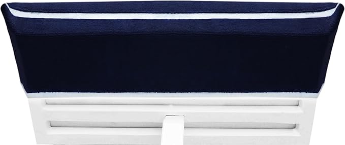 COTTON CRAFT Pool Lounge Chair Cover - 2 Pack Terry Towel Chaise Lounge Cover - Soft Cotton Absorbent Horizontal Stripe Beach Chair Towel - Oversized 32 W x 82 L x 7 inch Pocket - 450 GSM - Blue