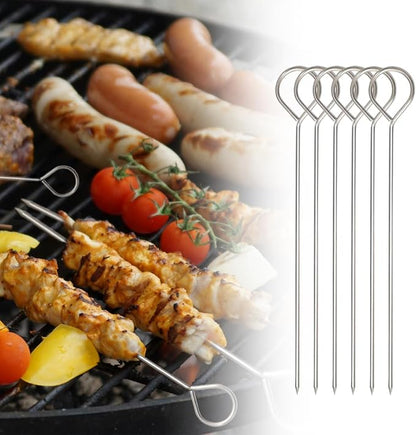 15 Pcs Stainless Steel metal skewers, 5.8 Inch Turkey Lacers, Wraps Turkey Lacers, Kabob Skewers Stainless, for Meat Trussing, Shish Kebob