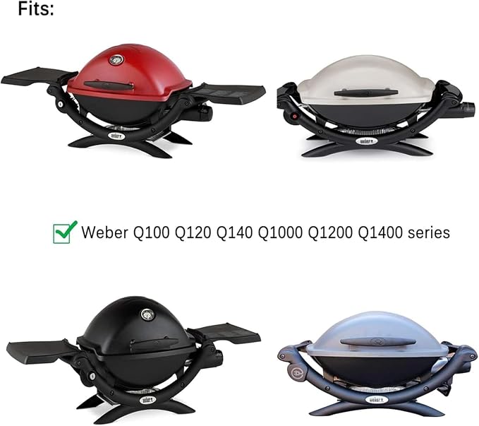 SHINESTAR 6558 Cast Iron Cooking Griddle for Weber Q100, Q1000, Q120, Q1200, Q140, Q1400 Series Gas Grills, Porcelain Enameled Griddle Plate Replacement Parts, 12.6 x 8.6 Inches