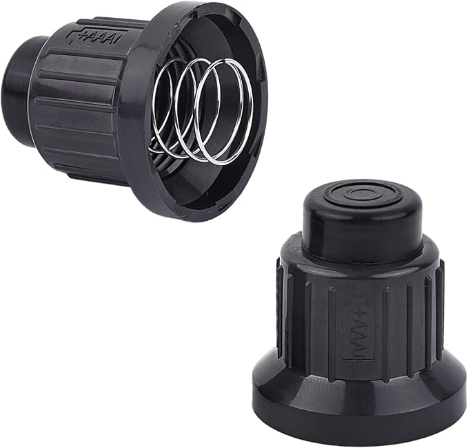 2-Pack AAA Ignitor Cap for Gas Grill and Fire Pit Starter Repair | push button cover with steel spring for BBQ spark generator;screw-on spare for worn knobs,0.708in (18mm) mounting Thread