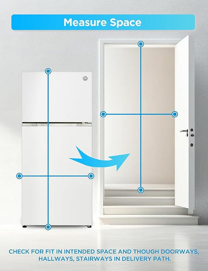 Commercial Cool 18 Cu. Ft. Top Mount Refrigerator with Freezer, 2-Door Refrigerator with Top Freezer and Adjustable Temperature Control, Ice Maker Ready, Energy Star Certified, White | 2-Door Refrigerator with Top Freezer, Adjustable Temperature Contro...