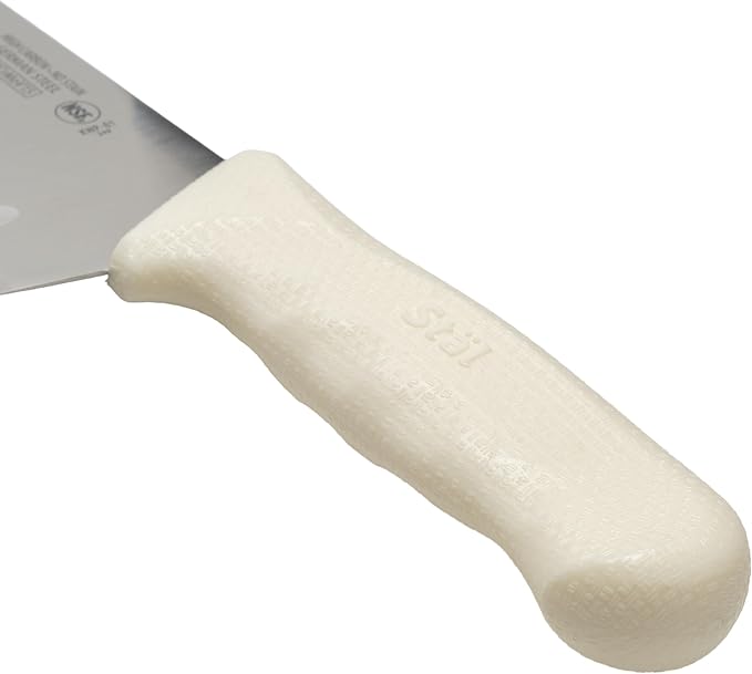 Winco 8" White Hollow Ground Chef's Knife | Razor sharp blade, NSF listed, Restaurant service, Great for Meat Prep, Vegetable Prep, Bread Service and Kitchen Prep