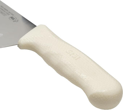 Winco 8" White Hollow Ground Chef's Knife | Razor sharp blade, NSF listed, Restaurant service, Great for Meat Prep, Vegetable Prep, Bread Service and Kitchen Prep