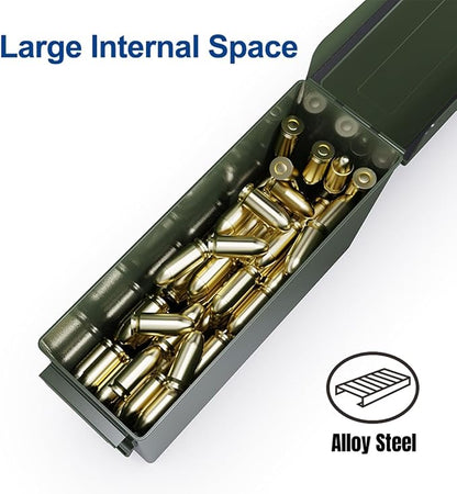 PATRON 30 & 50 Cal Ammo Can Metal Ammo Box Storage Crate Case for Shotgun Bullet Rifle Ammunition Waterproof (Black or Green)