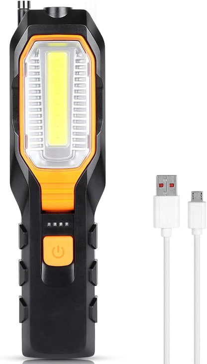 TOPINCN LED,Rechargeable,Work Light USB Adjustable COB Light Power LED Work Light BBQ Grill Accessories Magnetic Flashlight for Adults