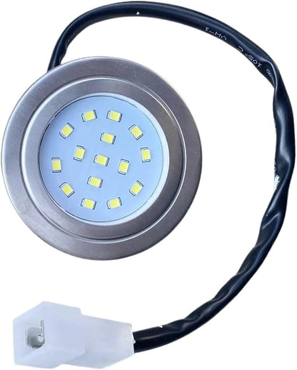 2x Stainless Steel 1.5W 12V Recessed Kitchen Smoke Exhaust Light LED Cabinet Light Stove Hood Light Lamp White 6000K