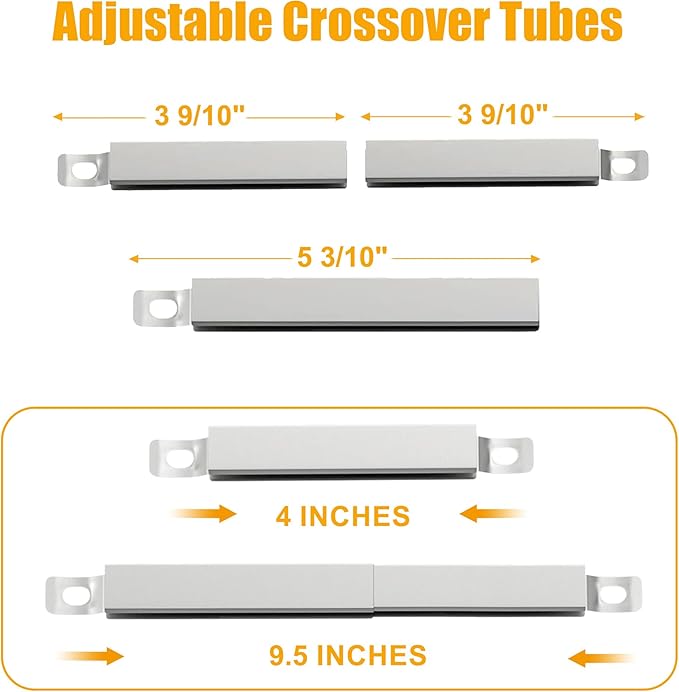 BBQ-PLUS Grill Replacement Parts for Charbroil Classic 360 3-Burner 463773717 G215-0203-W1 G320-0200-W1A,Heat Plates, Grill Burner, Carryover Tube for Char Broil Classic 280/American Gourmet 2 Burner