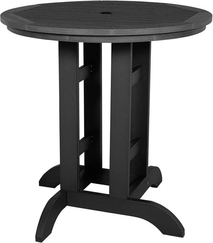 highwood Hamilton 3 Piece Round Counter Height Dining Set, Black