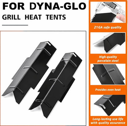 Grill Replacement Parts for Dyna Glo 2&3 Burner DGH353CRP | Heat Plate Shields, Grill Grates & Stainless Steel Burner Tubes for DGF350CSP, DGF350CSP-D, DGH353CRP-D Grills