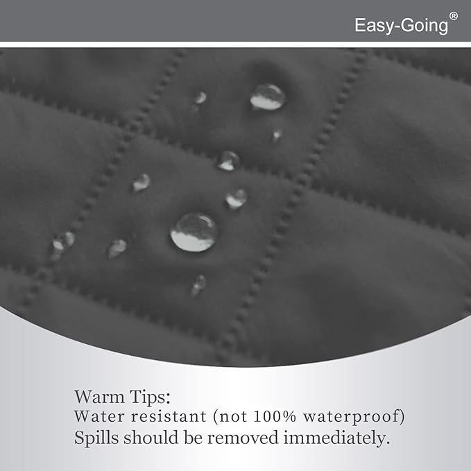 Easy-Going Reversible Couch Cover, Recliner 22 in, Darkgray/Beige | Machine Washable Slipcover For Dogs, Water Resistant Furniture Mat For Living Room, Non-Slip Sofa Cover, Pet Friendly