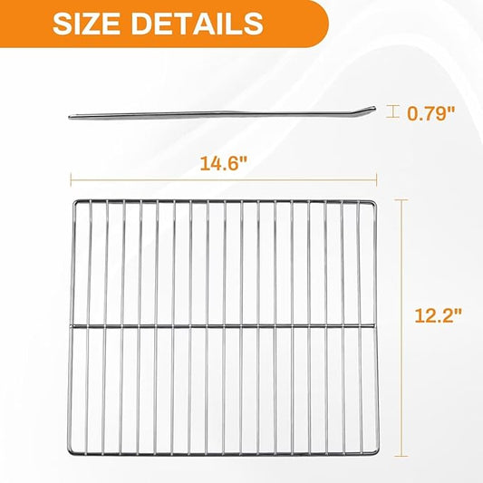 Cooking Grate Replacement Part for Masterbuilt 30 Inch Electric Smoker, 14.6" x 12.2" Grill Grids, Smoker Grates for Masterbuilt MB20071117, 20071117, MB20073519, MB26073519, MB20070421, 2 Pack