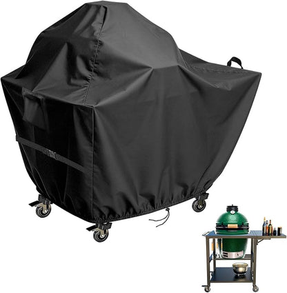 Outdoor Dining Grill Cart Cover - 34" D x 29" W x 29" H, 600D Grill Cart Cover for Glacenox, Heavy Duty Waterproof BBQ Food Prep Table Covers, Black