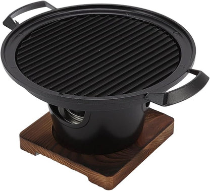 Zerodis Small Tabletop BBQ Grill - Mini Korean Family Barbecue Stove, Portable Smokeless Charcoal Grill for One Person, Indoor Use