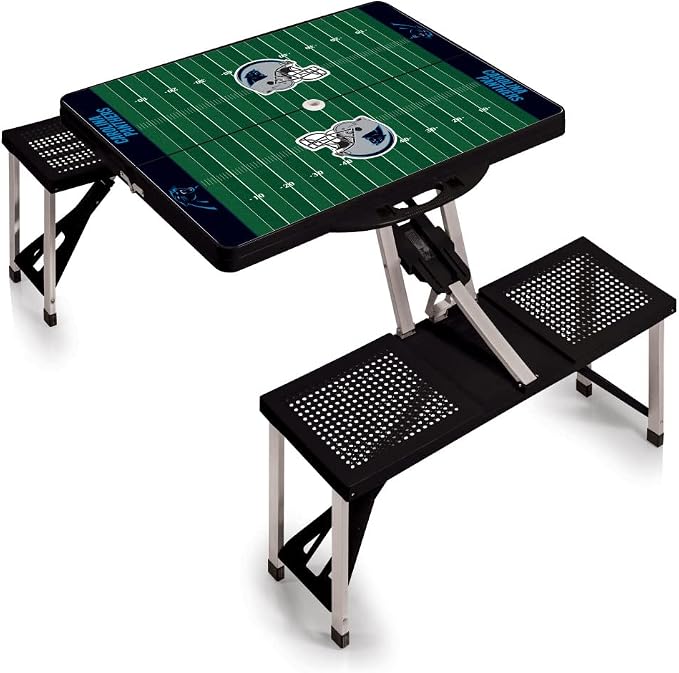 Picnic TIME NFL Football Field Folding Picnic Table, Camping Table, Outdoor Table with Umbrella Hole
