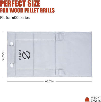 Z GRILLS Thermal Insulation Blanket Fire-Resistant 3-Layer Construction for Enhanced Temperature Preservation, Pellet Savings, Snow Resistance and Waterproof - Ideal for Outdoor Grilling
