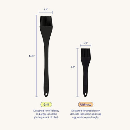 GIR: Get It Right Silicone Basting Brush – High Heat Resistant Kitchen Tool for Cooking, Grilling & Baking, Ultimate - 8IN, Slate
