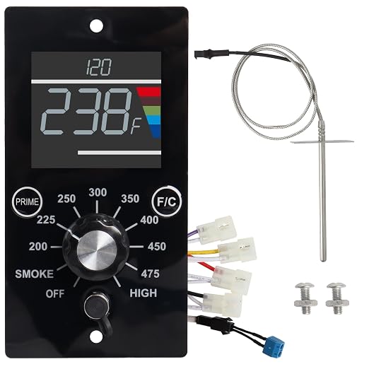 Upgrade Digital Control Board Kit Compatible with Pit Boss Pellet Grills | Mahogany 150PPS BBQ Replacement Panel, Temperature Controller, RTD Sensor Probe, Grill Repair Parts, Digital Display Upgrade