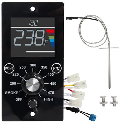 Upgrade Digital Control Board Kit Compatible with Pit Boss Pellet Grills | Mahogany 150PPS BBQ Replacement Panel, Temperature Controller, RTD Sensor Probe, Grill Repair Parts, Digital Display Upgrade