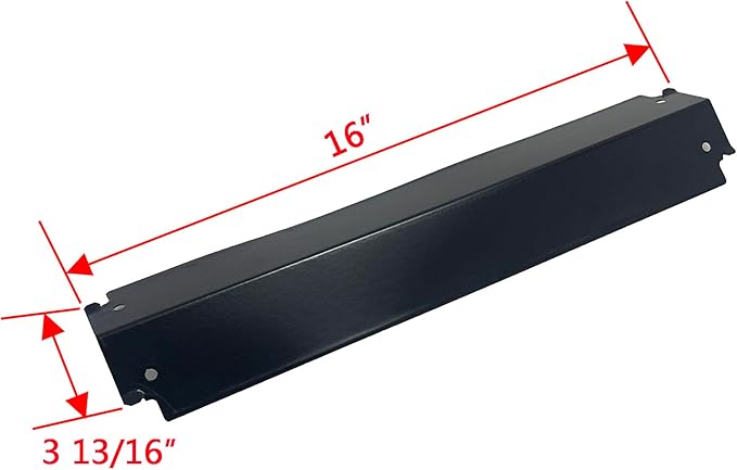 Parts DP125 (4-pack) Porcelain Steel Heat Shield/Heat Plates 16 "x 3 13/16" Replacement for Charbroil, fits for Thermos, fits for Kenmore Sears and other Gas Grill Models