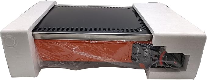 Portable BBQ Stove Grill Folding Charcoal Grill Outdoor Stainless Steel BBQ Grill Camping Cooking Picnic Barbecue Tools (Color : Orange)