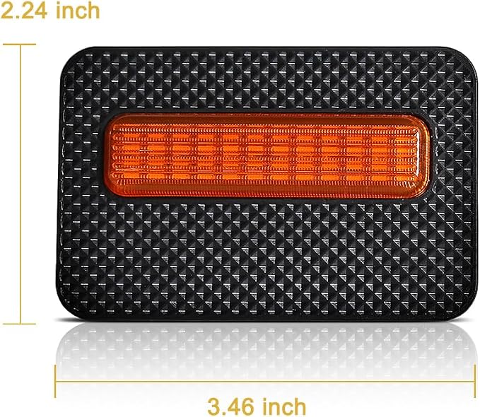 Amber LED Grille Lights for Tacoma SR SR5 2024 2025, 4Pcs Front Grill Light Kit with Wire Harness and Fuse
