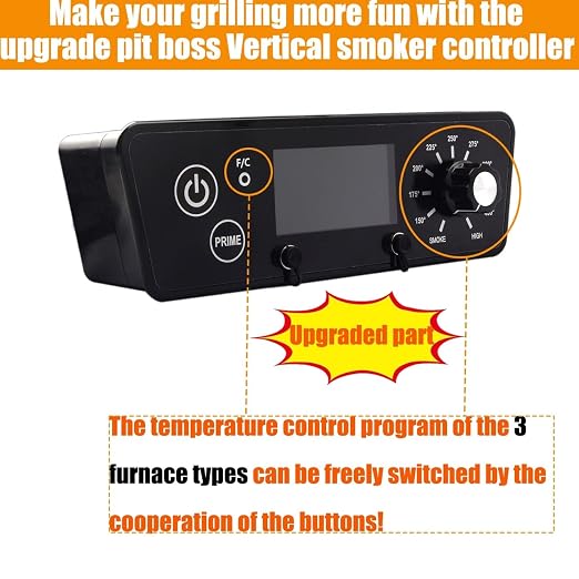 Upgraded Replacement Kit For Pit Boss - Digital Thermostat Panel for PBV3P1/PBV4PS1/PBV5P1 Series Vertical Smoker - Includes Meat Probes, Temp Sensor & Ignition Hot Rod - Grill Parts & Accessories