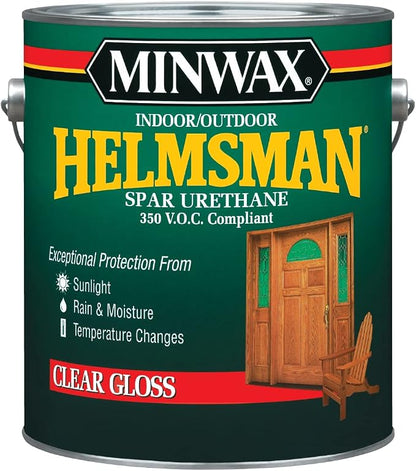 Minwax Helmsman Indoor/Outdoor Spar Urethane, 350 V.O.C. Compliant, Gallon, Gloss