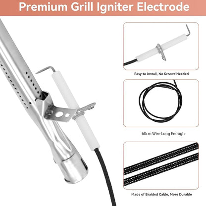 Grill Replacement Parts for Cuisinart GAS9556AS, GAS2456AS,GAS2556AS,GAS1456ASO,GAS1456BSO,GAS9456AS, Cuisinart 2556, Heat Tent Grill Burner for Cuisinart 5 Burner Gas Grill GAS9556AS GAS2556AS
