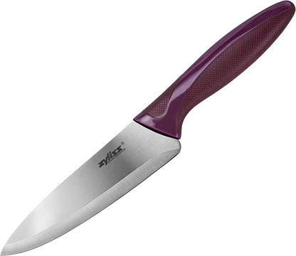 Zyliss Utility Knife with Sheath Cover - Precision Knife for Cutting & Slicing - Paring Knife for Meat, Fruits & Vegetables - Culinary Kitchen Knife - 5.5" Carbon Stainless Steel Blade - Purple