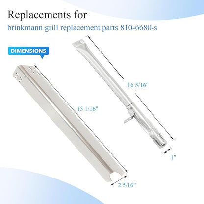 S994D1 (6-Pack) S140H1 (6-Pack) Stainless Steel Heat Plate and Burner for kenmore grill replacement parts for Brinkmann 810-6680-S