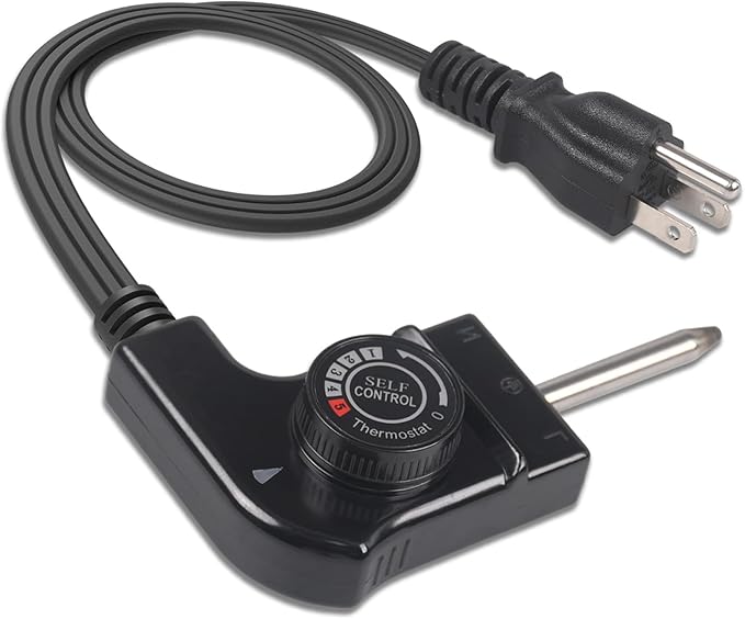 Thermostat Control Power Cable Compatible with Hamilton Beach Presto Chefman Bella Cuisinart Crux Masterbuilt George Foreman Electric Skillet Cord Replacement for Grill Griddle Smoker Fondue Pot