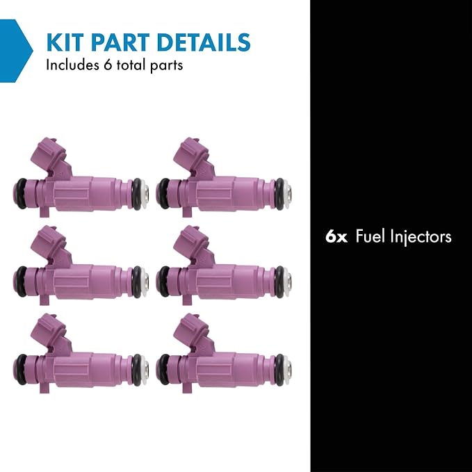 TRQ Fuel Injector Set | For 2003-2006 Hyundai Santa Fe 2002-2005 XG350 2004-2006 Kia Amanti Sedona Sorento