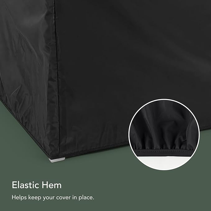 Covermates Classic Island Grill Cover - All-Weather Heavy Duty Outdoor BBQ Cover with Mesh Vents, Water-Resistant 12-Gauge Vinyl Protection for Large Island Grills, 98 Inch, Black