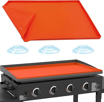 Silicone Griddle Mat for Blackstone 36 Inch, Heavy Duty Food Grade Silicone Griddle Cover, Griddle Accessories for Blackstone Grill, All Season Protective Cover (Orange, 36 Inch)