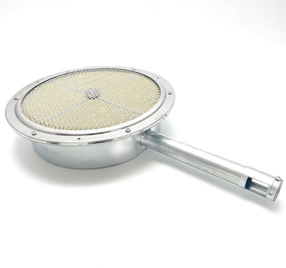 12" Outdoor Oven BBQ Infrared Searing Burner and Burner Valve, Round Ceramic Baking Burner for Turkey Fryer Burners, Outdoor Cooking, Fire Pit for DIY Grill setups