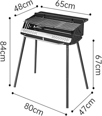 Camping Grill Vertical Barbecue Rack Camping Barbecue Stove Outdoor Home Folding Portable Barbecue Skewer Stove Barbecue Charcoal Grill