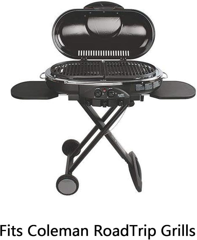 Hongso Matte Cast Iron Cooking Grate for Coleman Roadtrip Swaptop Grills LX LXE LXX, Non-Stick Camping Grill Grid, Half Grate of Coleman Roadtrip Parts, PCB012