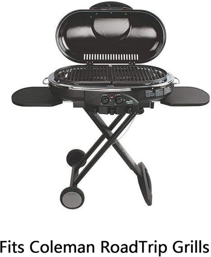 Hongso Matte Cast Iron Cooking Grate for Coleman Roadtrip Swaptop Grills LX LXE LXX, Non-Stick Camping Grill Grid, Half Grate of Coleman Roadtrip Parts, PCB012