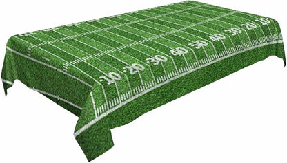 American Football Field Decorative Rectangle Tablecloth Green Grass Soccer Field with Numbers Polyester Table Cloth Kitchen Cover for Dining BBQ Picnic Coffee Table 60 x 84 Inch 6-8 Seats