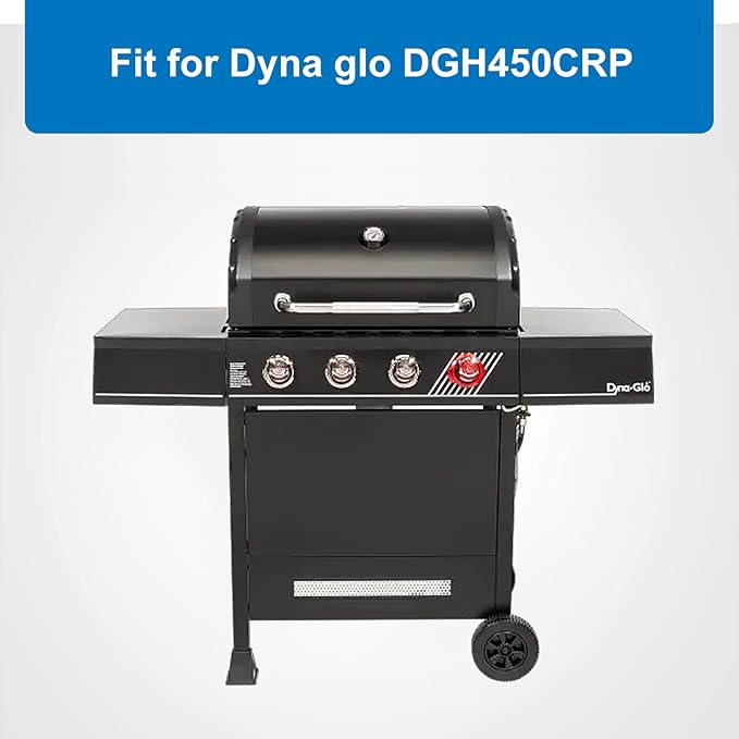 Uniflasy 70-01-911 70-02-614 Grill Grates for Dyna Glo DGH450CRP DGH450CRP-D DGF493BNP DGH474CRP DGH485CRP Grill Replacement Parts 4 Burner 3pcs Cast Iron Grate