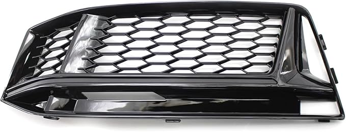 Fog Lamps Cover Front Fog Light Grill S4 A4 B9 SLine 1618 for Gloss Black Honeycomb Style