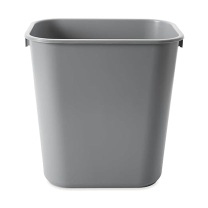Rubbermaid Commercial Products Deskside Wastebasket/Trash Can, 3.25-Gallon/13-Quart, Gray, Plastic, for Bedroom/Bathroom/Office, Fits Under Desk/Sink/Cabinet