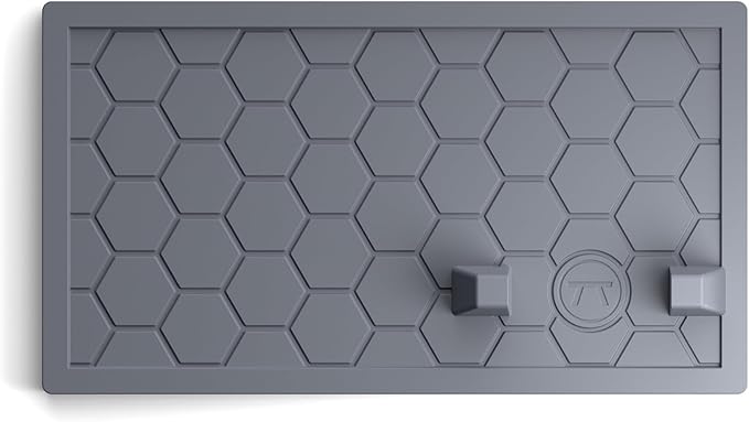 Outset Grill Mat Utensil Holder with Tong Station, 9.5" x 6", Silicone, Black