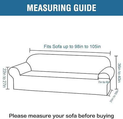 H.VERSAILTEX Stretch Velvet Sofa Covers Large Couch Covers Furniture Protector Soft with Non Slip Elastic Bottom, Feature Thick Comfy Rich Velour (Extra Large Sofa 98"-105", French Oak)