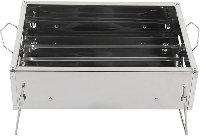 Portable Charcoal Grill, Foldable Stainless Steel Grill for Outdoor Picnic Cooking