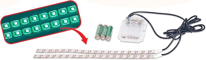 Alpena BBQ Outdoor Grill Multi-Colored LED Light Strip 24” with 3 AA Battery Box, Battery Included